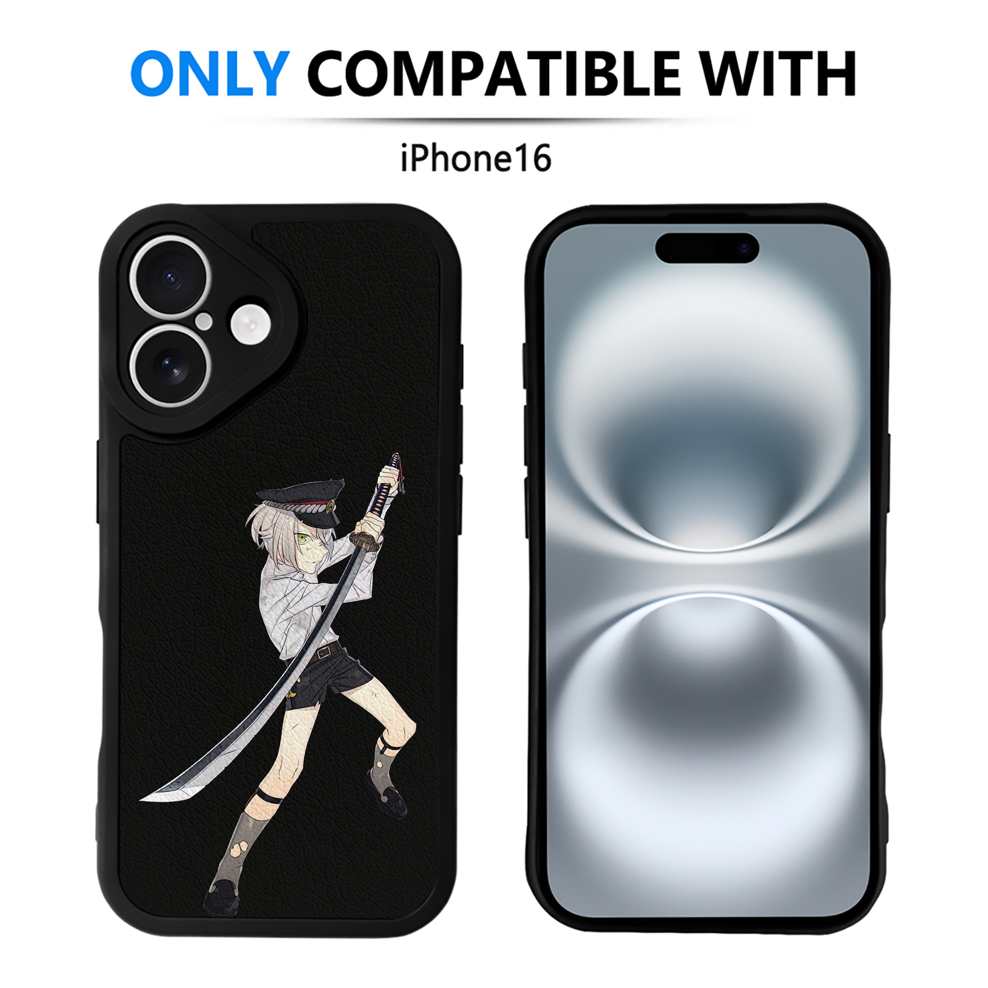 （画像用） 刀剣乱舞 Touken Ranbu 【iPhone 16シリーズ対応】シリコンスマホケース（レザー調） 材質：シリコン